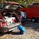 Parked next to a sweet adventure van just before starting a hike. Note that we are still loaded with plenty of firewood in the car on day two.